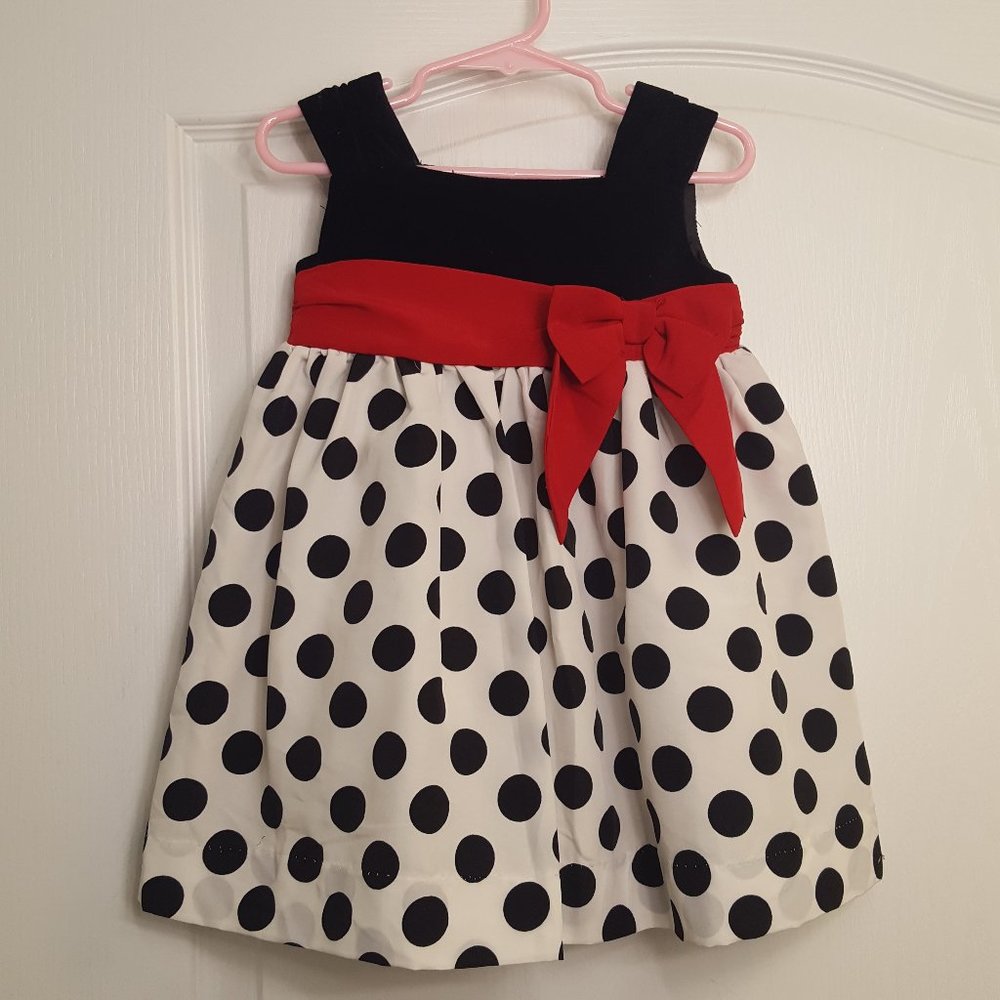 Heirlooms Polly Flinders Black Polka Dot Dress